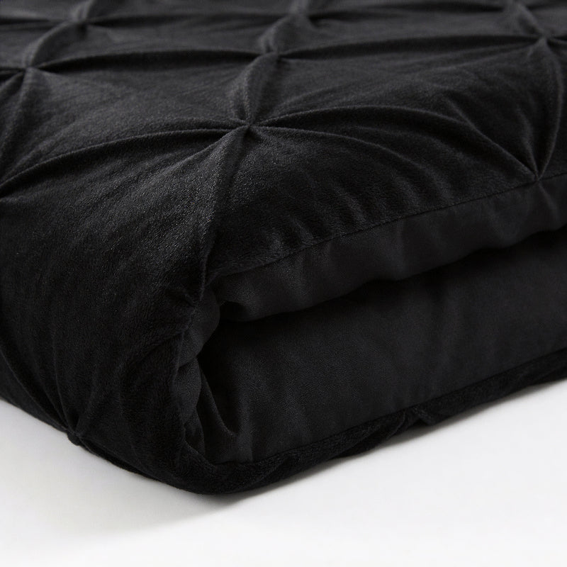 Lazy Dekbed Zonder Overtrek - Velvet Pintuck - Zwart - Image 3