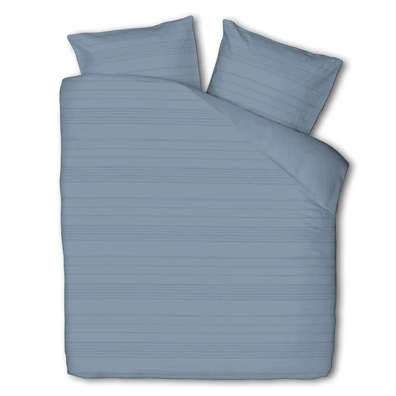 Dekbedovertrek Embossed  Stripes - Blauw