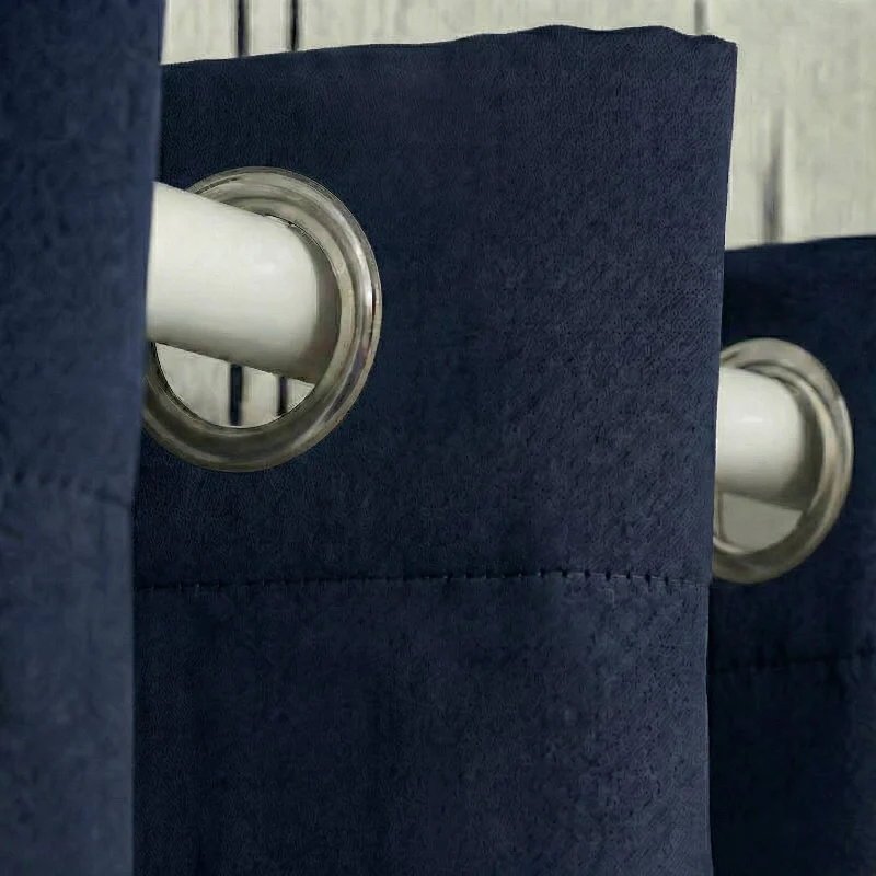 Velvet Gordijnen Verduisterend - Haken of Ringen - Navy - Image 5
