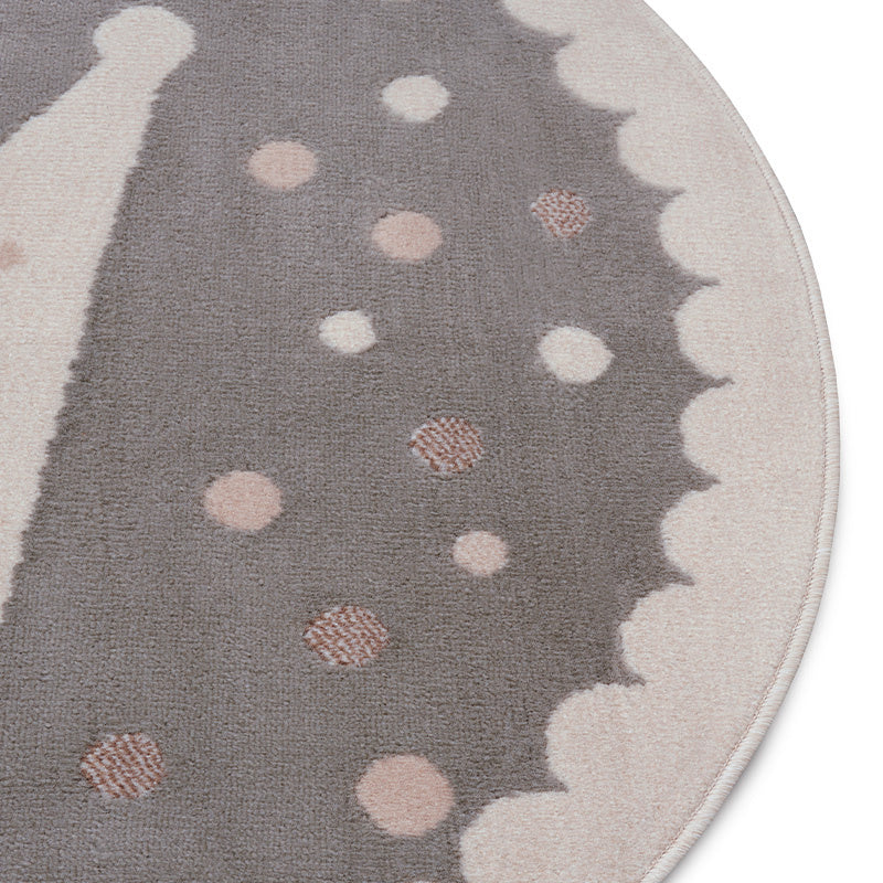Vloerkleed Kids Crown Rond - Grijs - Image 3
