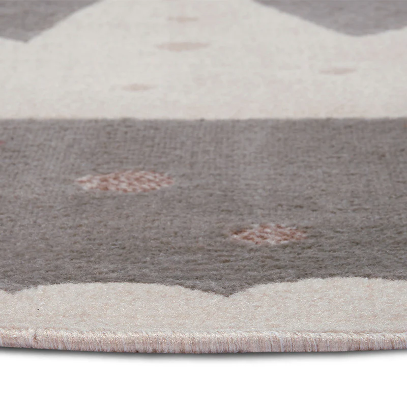 Vloerkleed Kids Crown Rond - Grijs - Image 4