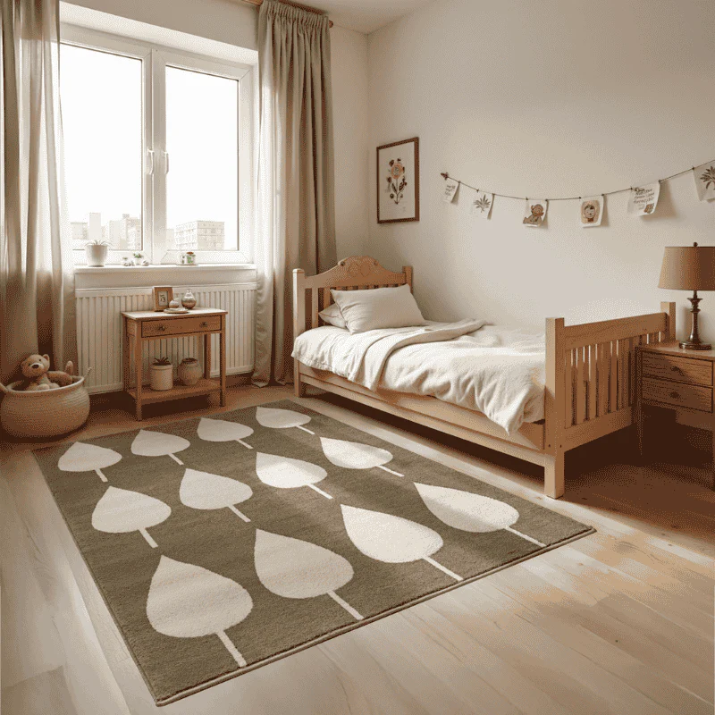 Vloerkleed Kids Lovely Leaves - Groen